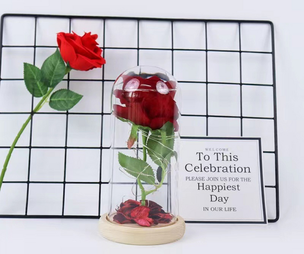 CartlyGoods Enchanted Glitter Rose