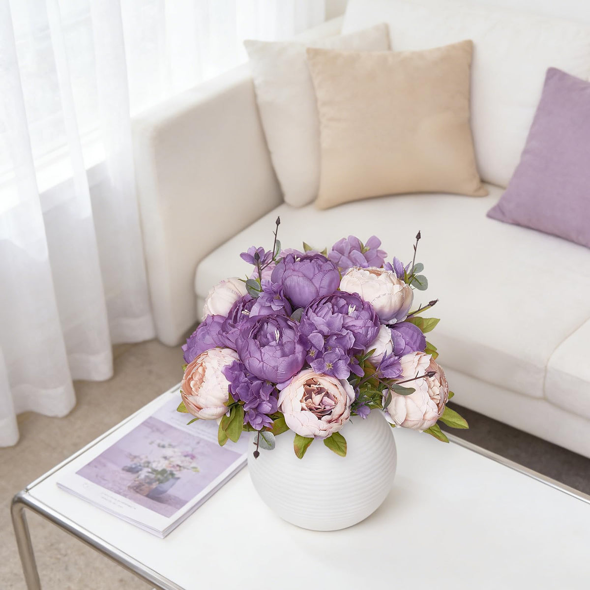 Faux Peony Stems