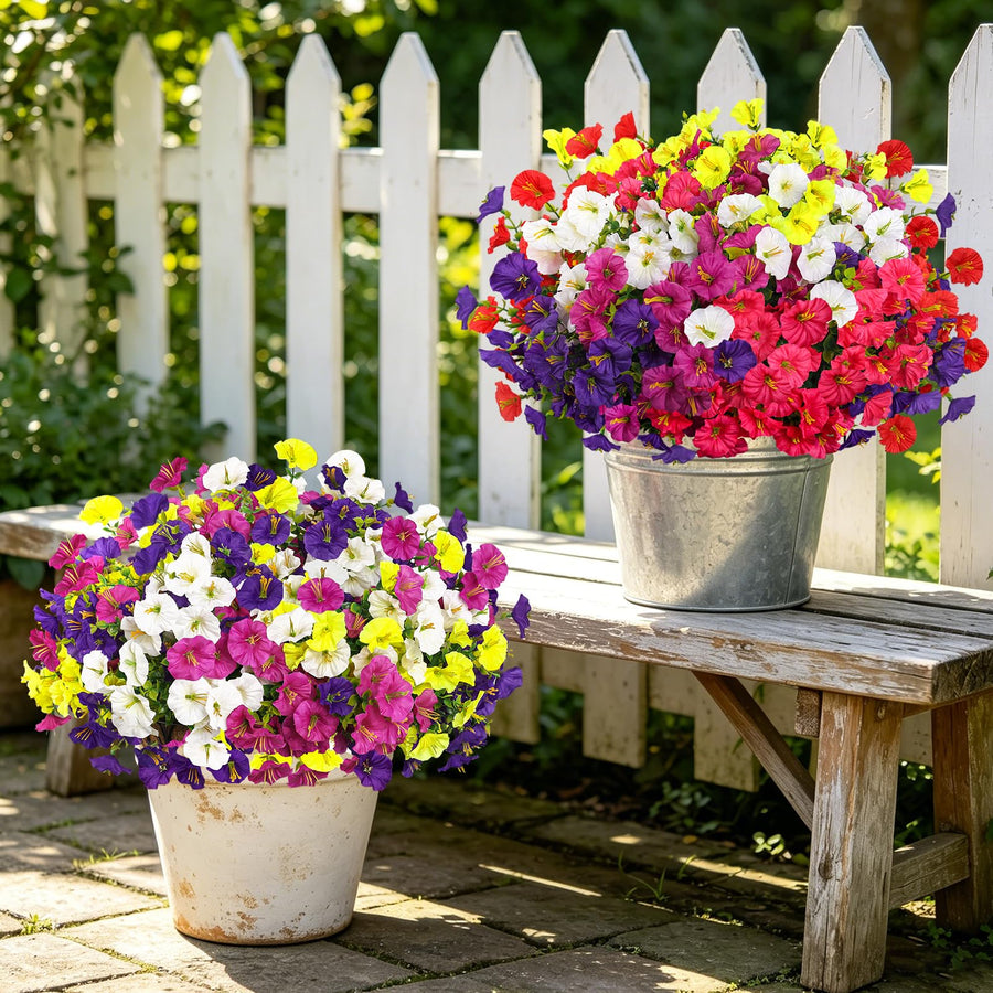 Mixed Outdoor Faux Flower Bundles